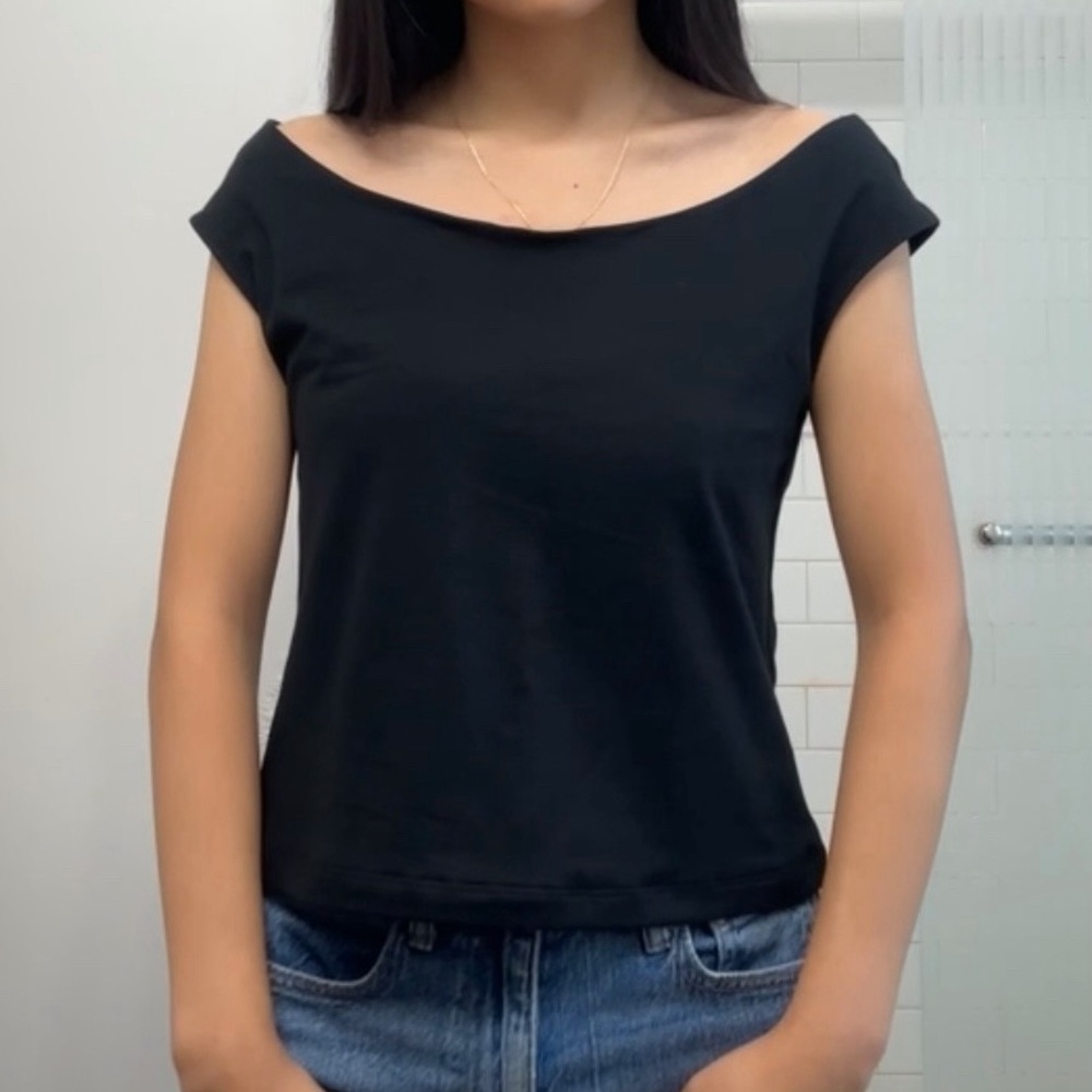 Black Shoulder Top